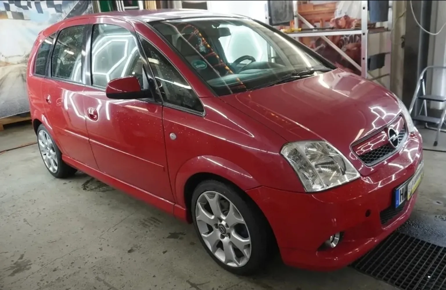 Opel Meriva · Lackaufbereitung – vorher